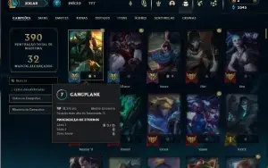 Ouro 1 com 150 Champs e 98 Skins + 3 Prestigios