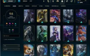 Ouro 1 com 150 Champs e 98 Skins + 3 Prestigios