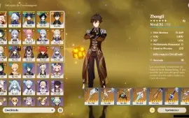 GENSHIN -  AR55, 26T5⭐Ayato + Bis, Ganyu + Bis, Cyno + Bis