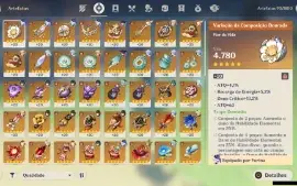 GENSHIN -  AR55, 26T5⭐Ayato + Bis, Ganyu + Bis, Cyno + Bis