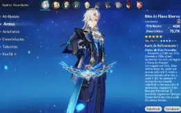 Genshin Impact AR 45 Neuvillette + Arma + Keqing