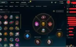 Conta League of Legends 73 skins|51 emotes|94 ícones