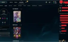Conta League of Legends 73 skins|51 emotes|94 ícones