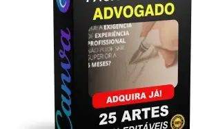 Pack Canva Advogado Vol 1 - 25 Artes Editáveis