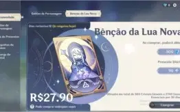 Genshin Impact ACC AR55 Servidor NA - Promoção