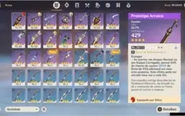 Conta Genshin Impact AR 42 com 5 Nat 5