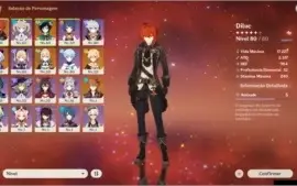 Conta Genshin Impact AR 42 com 5 Nat 5