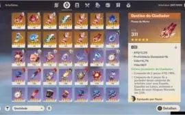 Conta Genshin Impact AR 42 com 5 Nat 5