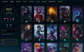 Conta Lol | Full Acesso | 804 Skins Raras & Prestigio