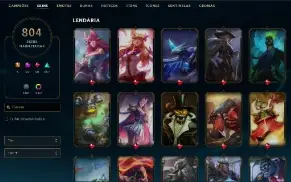Conta Lol | Full Acesso | 804 Skins Raras & Prestigio