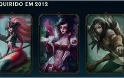 CONTA LOL DE 2012 TODOS OS CAMPEOES 173 SKINS