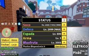 Conta do Roblox no Blox Fruits LEV 2600