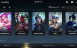 ESMERALDA IV + 20 SKINS  + 495 WC + PASSE WILD + 43 CAMPEÕES