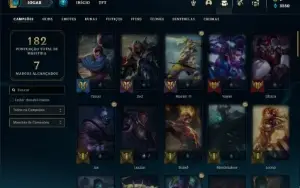 Conta prata 4 com 66 Champs e 34 Skins