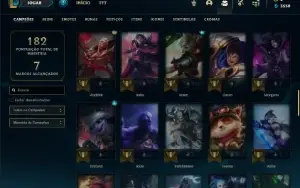 Conta prata 4 com 66 Champs e 34 Skins