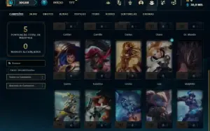 Conta Esmeralda 4 com 20 Champs e 1 Skin + 12 Fragmentos