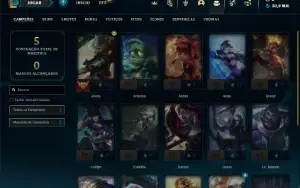 Conta Esmeralda 4 com 20 Champs e 1 Skin + 12 Fragmentos