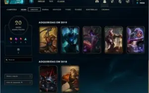 CONTA LOL BR - 4 SKINS EPICAS / 6 SKINS LEGADAS |Preço baixo