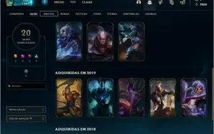 CONTA LOL BR - 4 SKINS EPICAS / 6 SKINS LEGADAS |Preço baixo