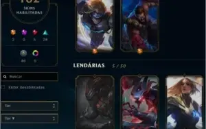 Conta ouro 3 - 182 skins - todos os champs