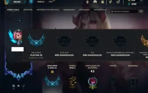 Platina 3 com 22 Champs e 11 Skins + 1 Mitica da Ashe (ADC)