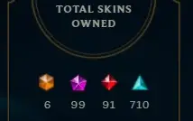 CONTA COLECIONADOR LOL - 1500+ skins - skins inobtiveis
