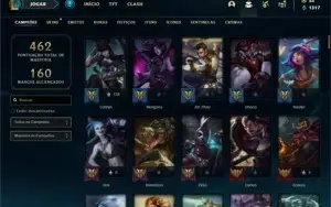 Conta Unranked com 150 Champs e 58 Skins