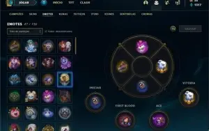 Conta Unranked com 150 Champs e 58 Skins