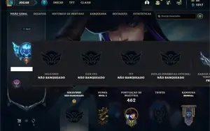 Conta Unranked com 150 Champs e 58 Skins