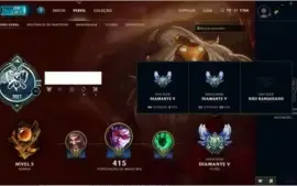 League of Legends conta - Diamante 5 e 100 Skins