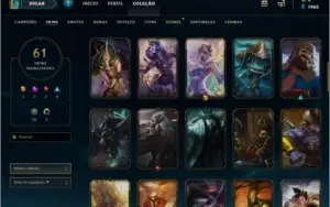 conta lol lvl 204-104 champs