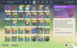 Genshin impact lv 40 com Diluc +Fischl + Barbara + Xiangling