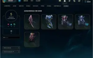 conta lol 87 skins