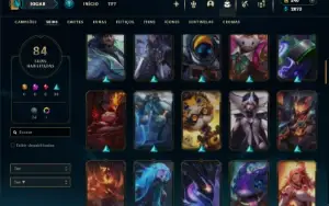 Unranked com 150 Champs e 84 Skins ( JG / MID / TOP )