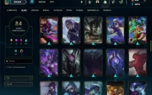 Unranked com 150 Champs e 84 Skins ( JG / MID / TOP )