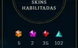 CONTA 214 SKINS GOLD 2 SEASON PASSADA, NENHUMA PARTIDA MD10