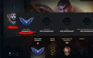 Conta League Of Legends Diamante 1 Mmr Bom