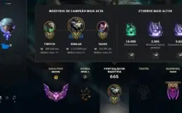 Conta Mestre Nível 644, Mmr Buffadasso, 275 Skins, 147 Croma