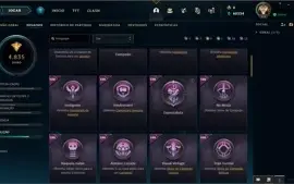 CONTA LOL FULL CHAMP D4 64% WIN RATE MMR MESTRE