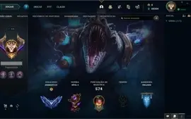 CONTA LOL FULL CHAMP D4 64% WIN RATE MMR MESTRE
