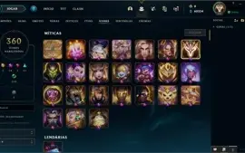 CONTA LOL FULL CHAMP D4 64% WIN RATE MMR MESTRE