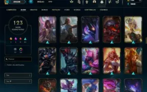 Platina 3 com TODOS os champs e 123 Skins ( MAIN TOP )