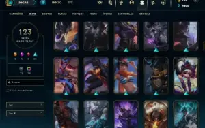 Platina 3 com TODOS os champs e 123 Skins ( MAIN TOP )
