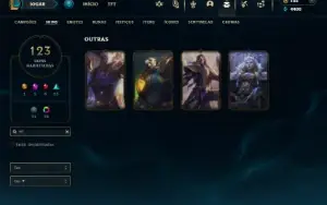 Platina 3 com TODOS os champs e 123 Skins ( MAIN TOP )