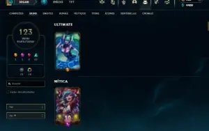 Platina 3 com TODOS os champs e 123 Skins ( MAIN TOP )