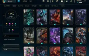 Platina 3 com TODOS os champs e 123 Skins ( MAIN TOP )