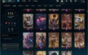 Conta league of legends platina com +470 skins