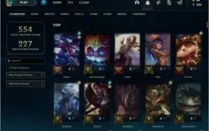 Conta league of legends platina com +470 skins