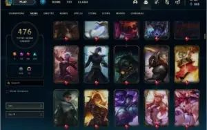 Conta league of legends platina com +470 skins