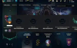 Conta Unranked com TODOS os champs  e 379 Skin + 4 Prestigio